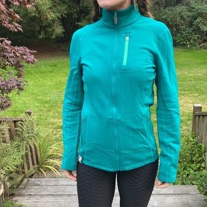 Icebreaker 100% merino wool turquoise zip up mid weight L/S Size XS
